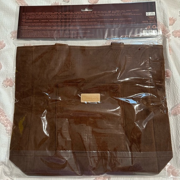 NWT Pop Mart | Cry Baby Crying Again Large Corduroy Embroidered Tote Bag - Picture 3 of 4